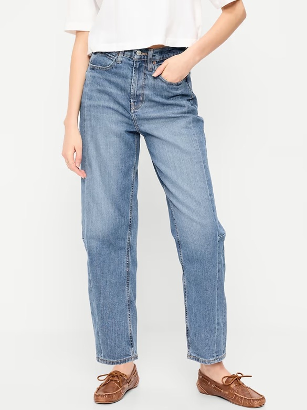 Old Navy High-Waisted Barrel Ankle Jeans